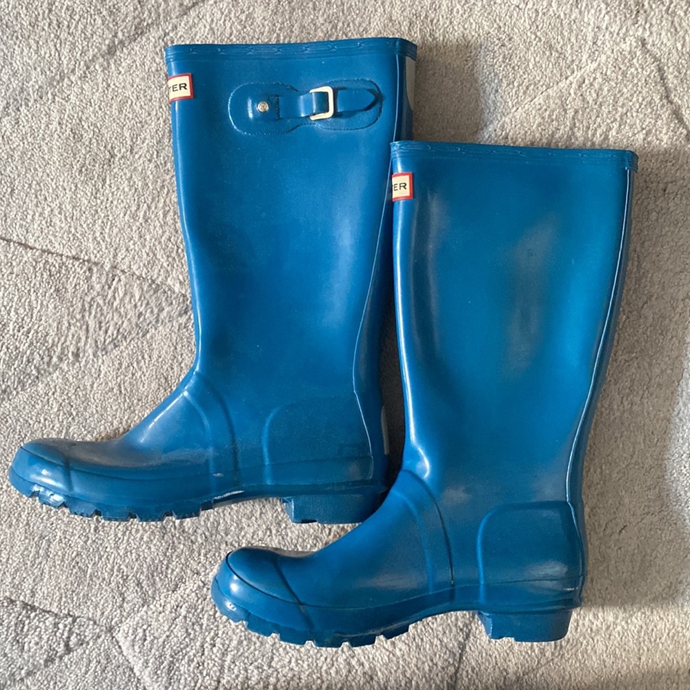 HUNTER BOOT HIGH GLOSS BLUE